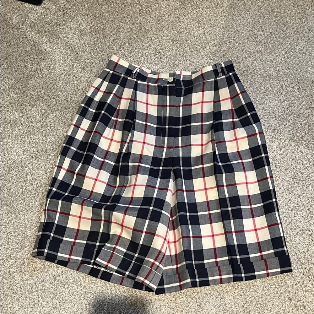 Talbots vintage clueless wool plaid skort 8